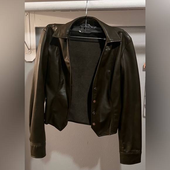 Zara Jackets & Blazers - Zara Dark Brown Leather Jacket
